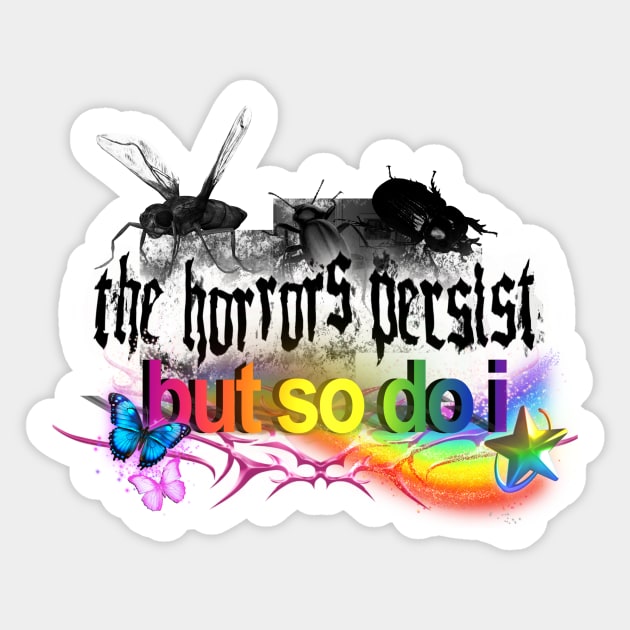 horrors persist Sticker by parkinart